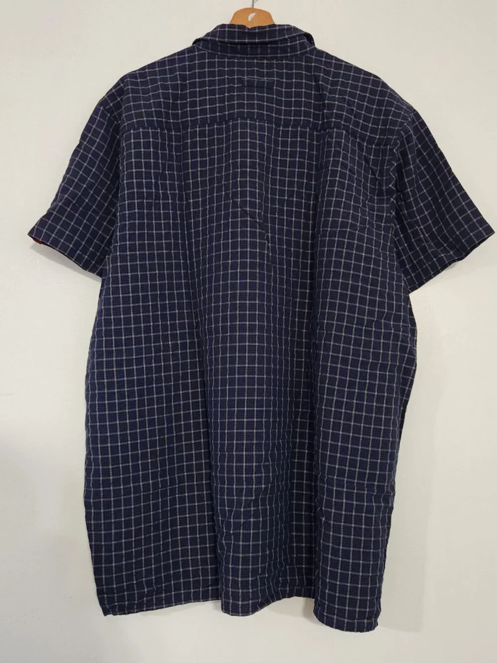 Streetwear The North Face Plaid Polo Pocket Shirt Navy Blue Men's XL